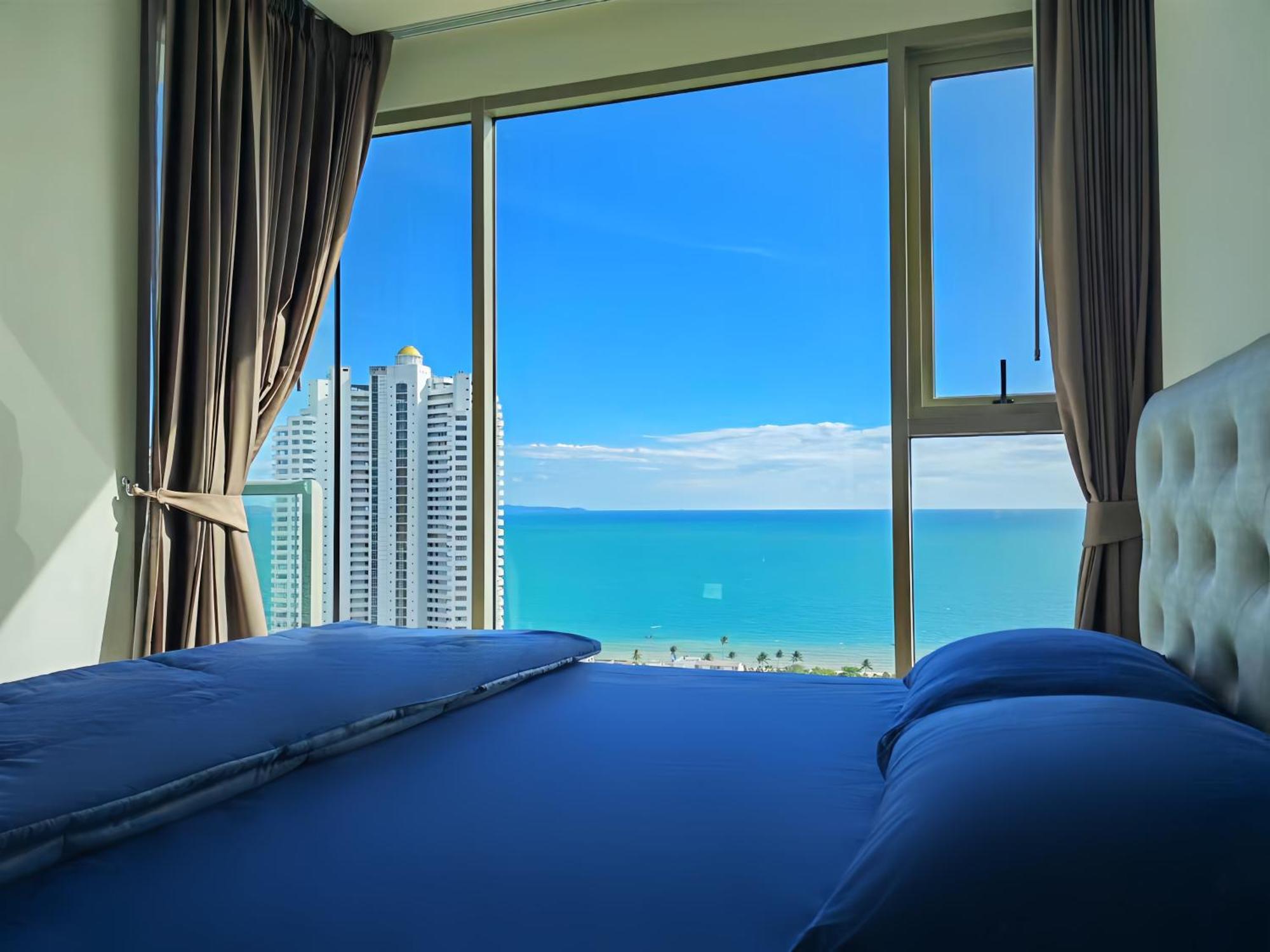 芭提雅高层海景奢华公寓the Riviera Jomtien生香家直达海滩2704 Kültér fotó