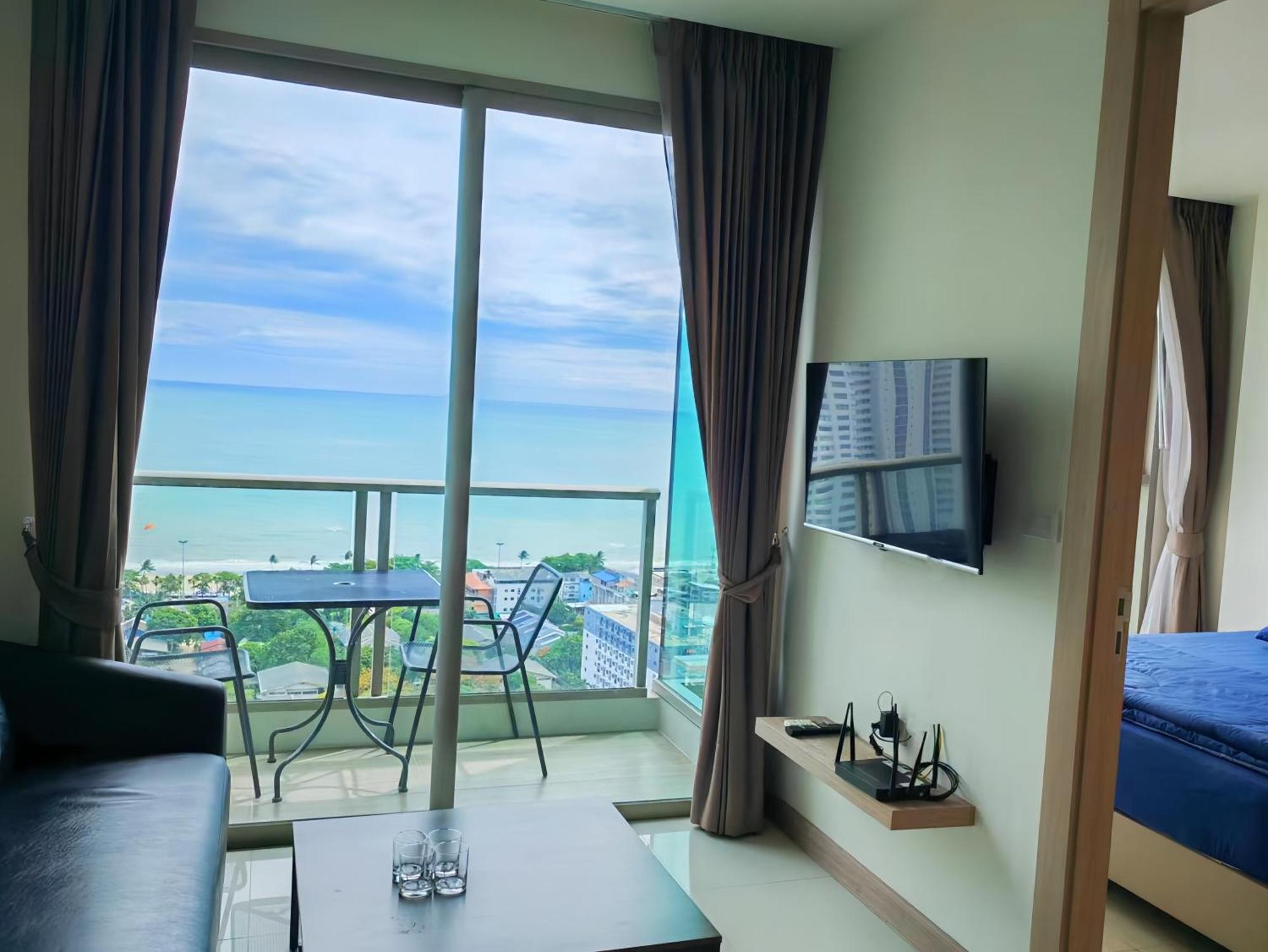 芭提雅高层海景奢华公寓the Riviera Jomtien生香家直达海滩2704 Kültér fotó
